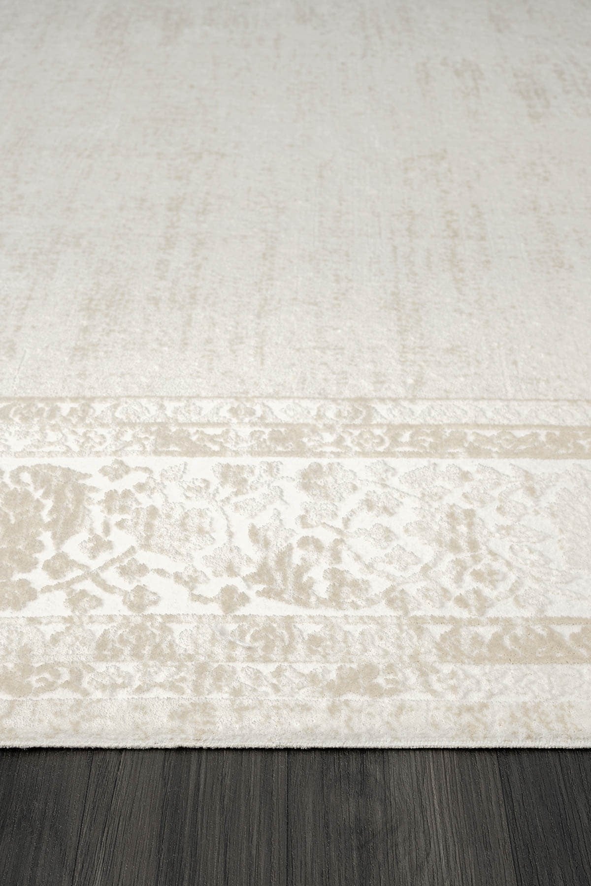 ELEGANCE EG002A GRI HALI BEJ DETAYLI CERCEVELI MODERN VISKON DOGAL IPLIK BAMBU HALI TOZU AZ — Görsel 4