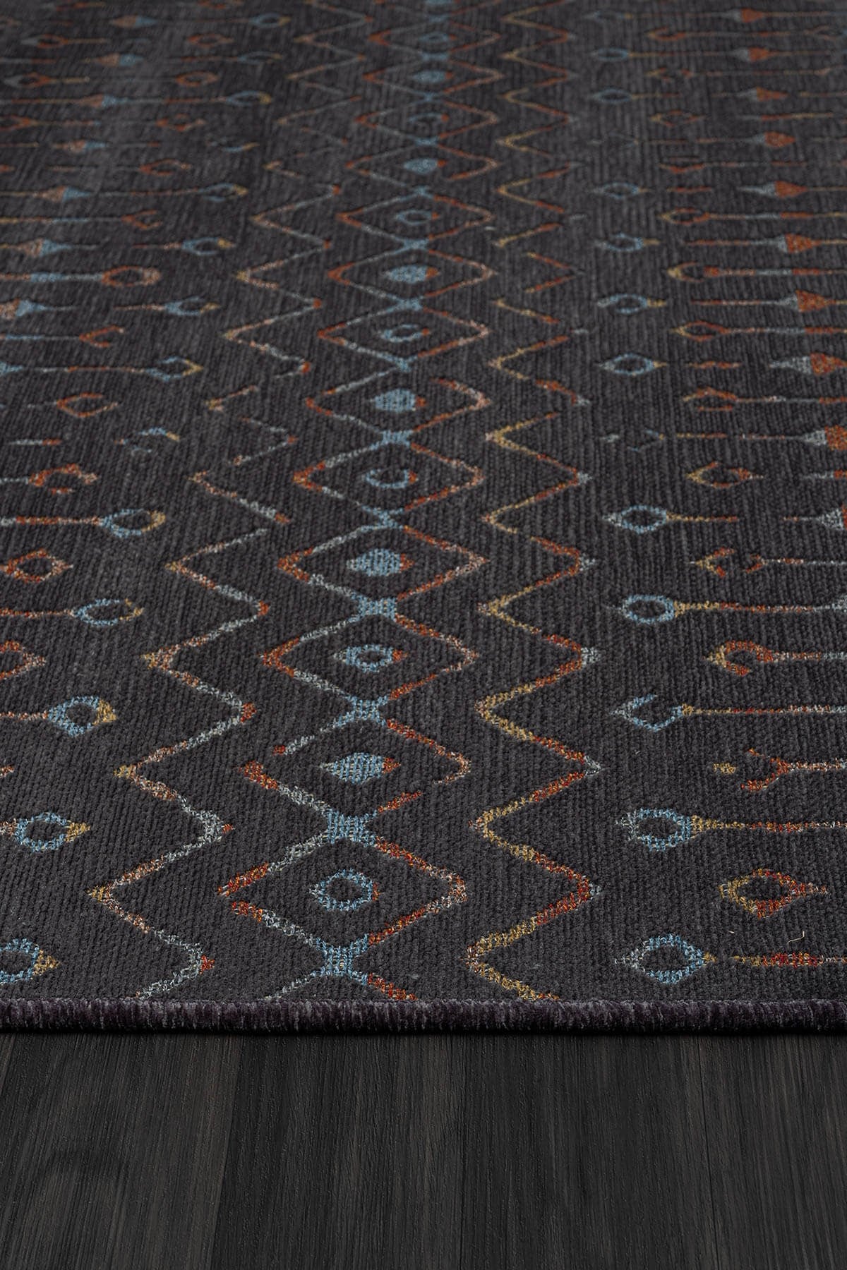 LENDA LD003A ANTRASIT KILIM RENKLI DETAYLI INCE KAYMAZ TABAN MAKINADA YIKANABILIR SALON — Görsel 4