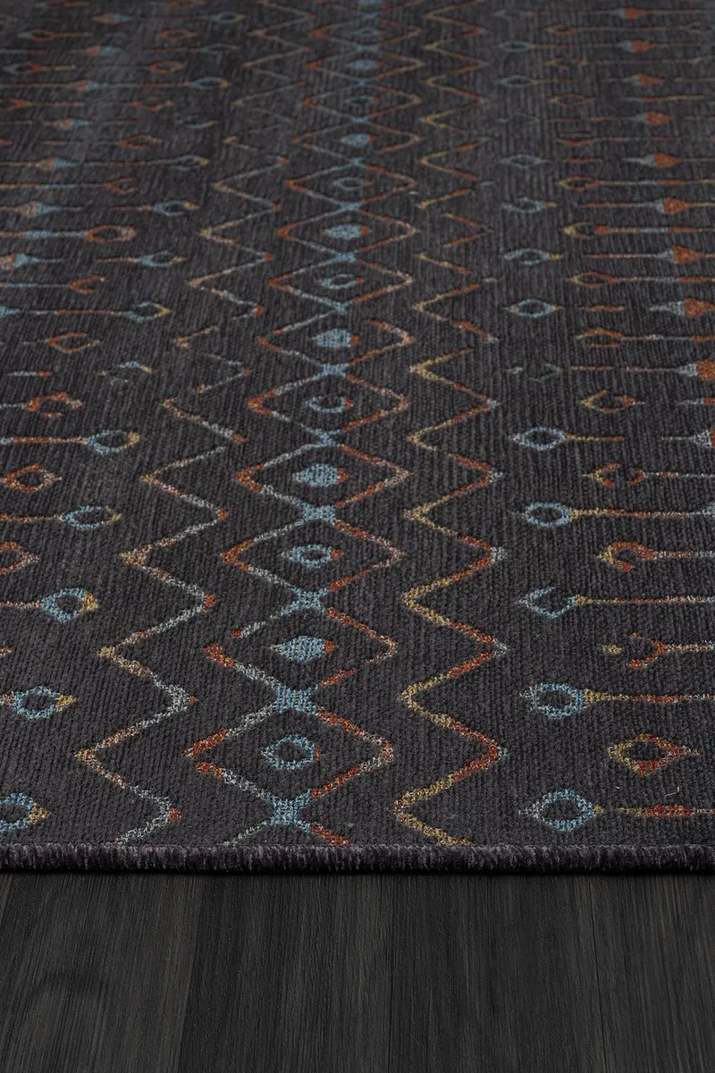 LENDA LD003A ANTRASIT KILIM RENKLI DETAYLI INCE KAYMAZ TABAN MAKINADA YIKANABILIR SALON — Görsel 4