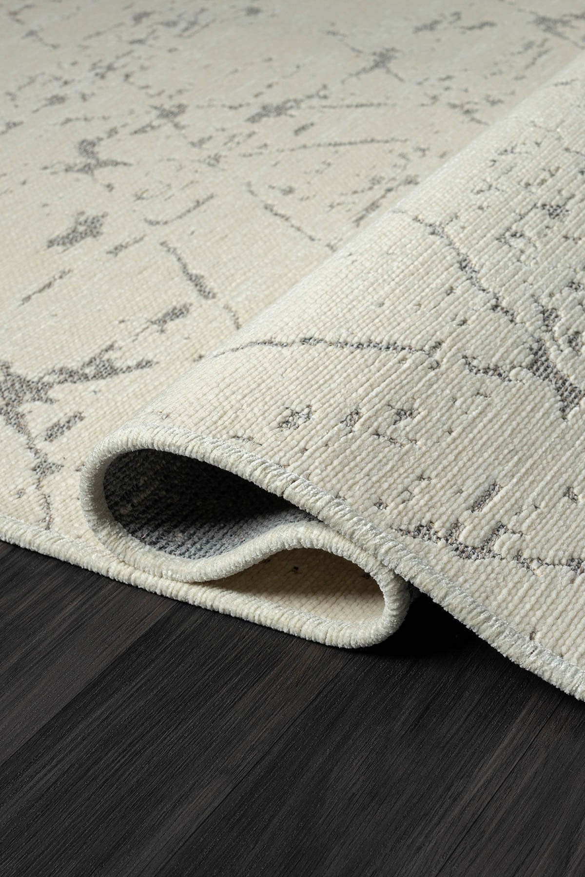 LENDA LD004A GRI KILIM ANTRASIT DETAYLI INCE KAYMAZ TABAN MAKINADA YIKANABILIR HALI — Görsel 3
