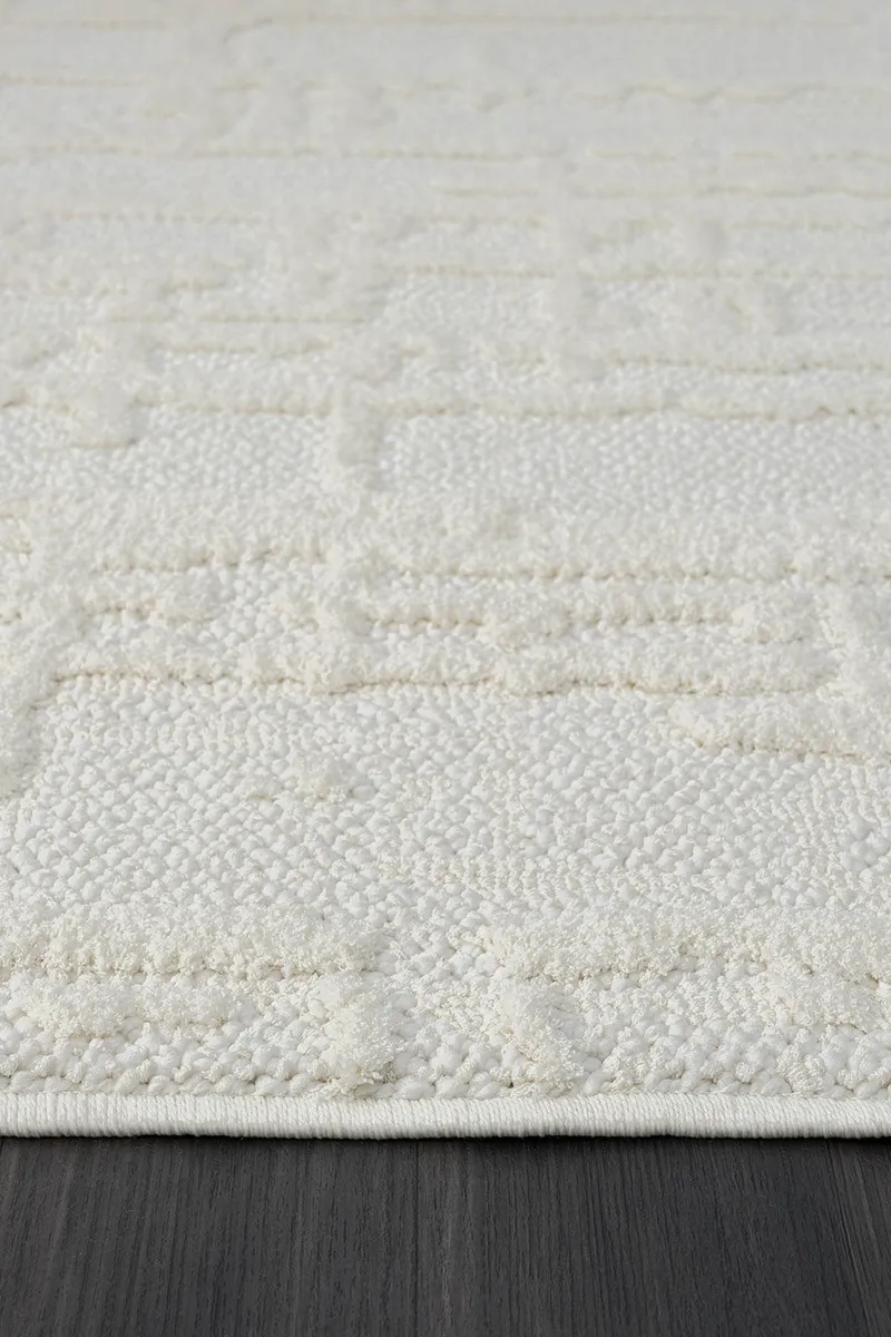 WOOL WL004A BEJ HALI SISAL BUKLE DEKORATIF KABARTMALI HALI TOZSUZ ANTIALERJIK SALON HALISI KORIDOR — Görsel 4