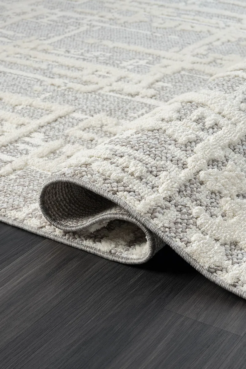 WOOL WL007A BEJ HALI SISAL BUKLE DEKORATIF KABARTMALI HALI TOZSUZ ANTIALERJIK SALON HALISI KORIDOR — Görsel 3